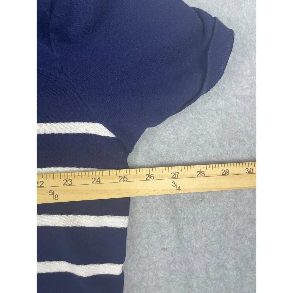 Polo Ralph Lauren Terry Polo Shirt Mens Size 2XL Navy Blue Striped Color Blocked